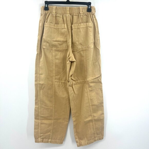 Universal Thread Khaki Straight Leg Cropped Pants Women's 4 - Picture 4 of 6